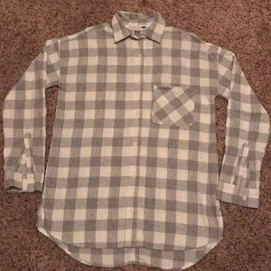 Old Navy Gray Plaid Button Down